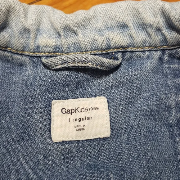 Gap Denim on Denim Patchwork Denim Jacket Button Up Little Kids L - Picture 10 of 11